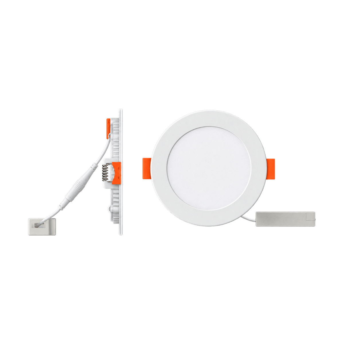 Prima 6W Recessed LED Downlight - Warm White (3000K), transparent background