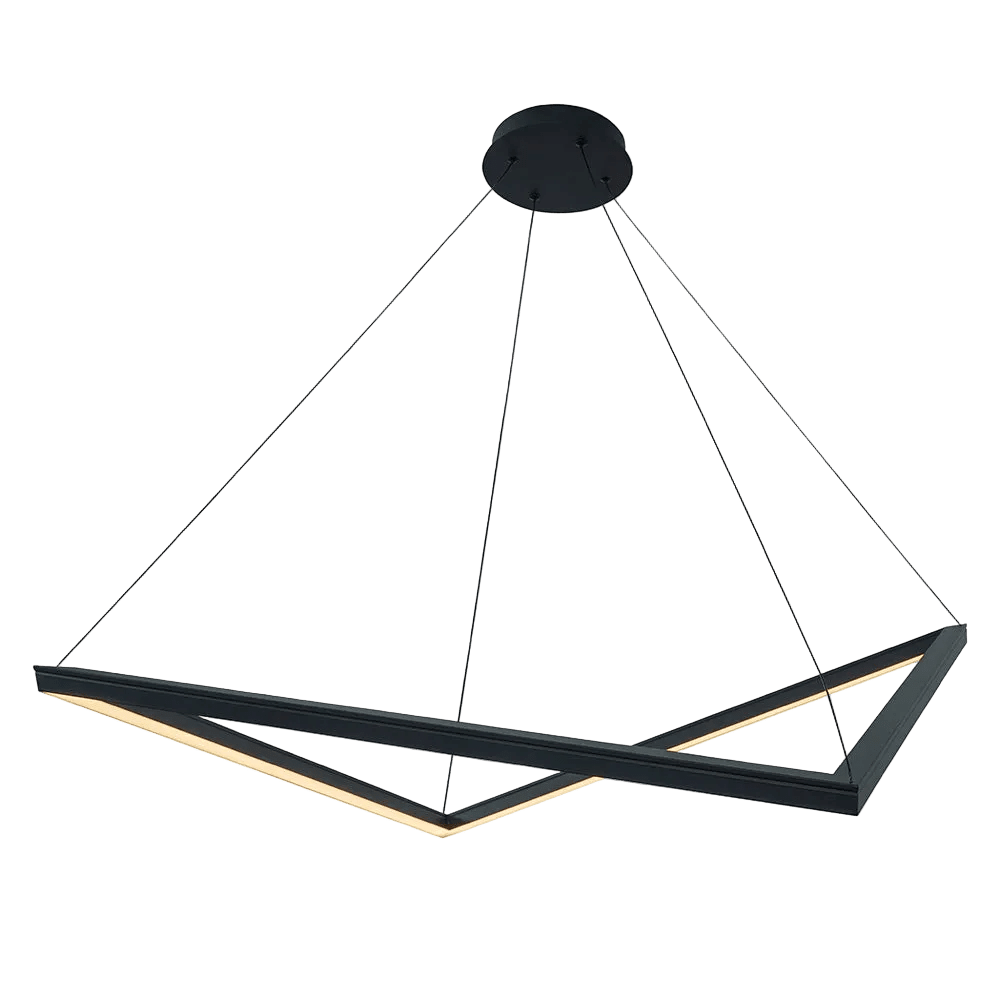 Black 3CCT LED Pendant, 40W — transparent background