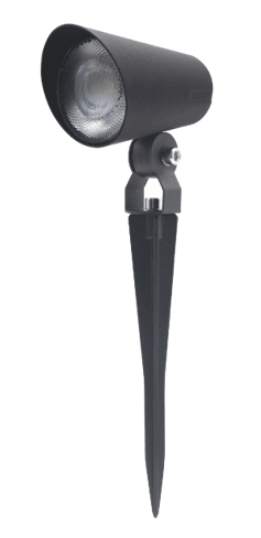 7W 3CCT LED Garden Spike Light - Black Aluminium — transparent background