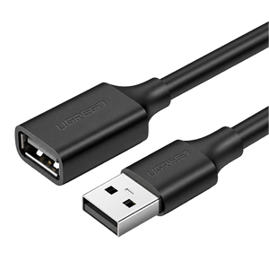 UGREEN USB 2.0 Extension Cable – Male to Female, 480Mbps Data Transfer - 1m on a transparent background