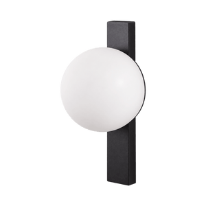 Black & Opal Pin-Up Outdoor Wall Light, 10W, 3000K on a transparent background