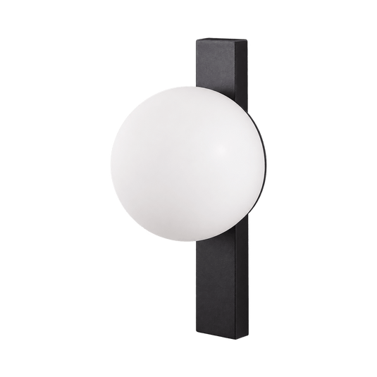Black & Opal Pin-Up Outdoor Wall Light, 10W, 3000K on a transparent background