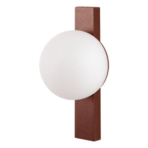 Corten & Opal LED Wall Light – 10W, 3000K, IP65 on a white background