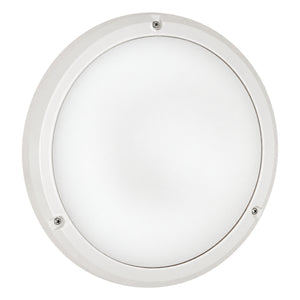 White Opal E27 Bulkhead Light - IP44, 270mm — white background