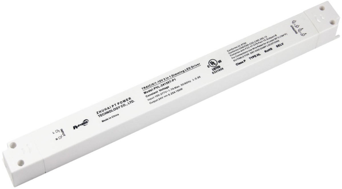 LED Dimmable Power Supply - 12Vdc 75W — transparent background