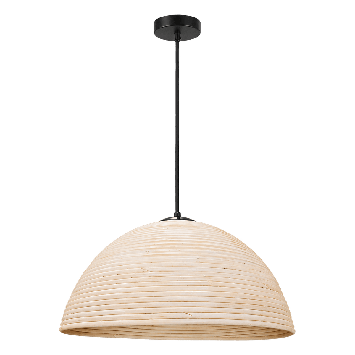E27 Large Rattan Tube Pendant — transparent background