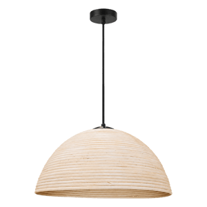 E27 Large Rattan Tube Pendant — transparent background
