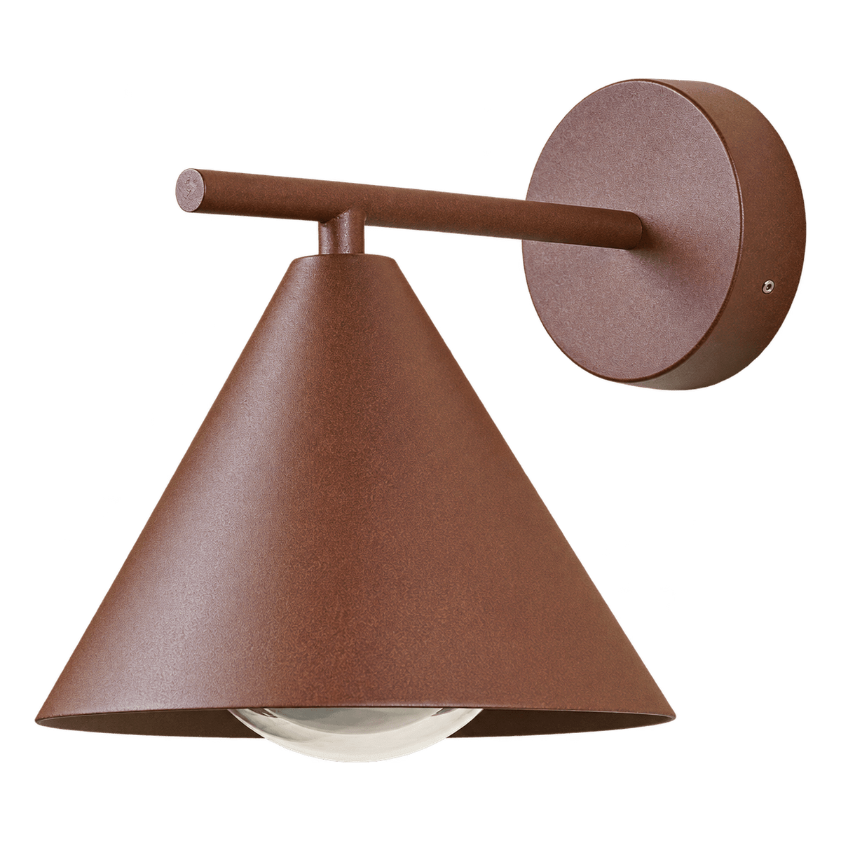 Corten Railroad 2 Exterior Wall Light with Arm — transparent background