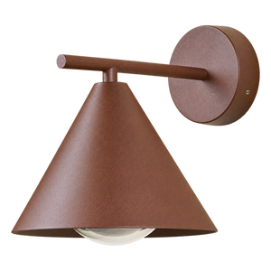 Corten Railroad 2 Exterior Wall Light with Arm — transparent background