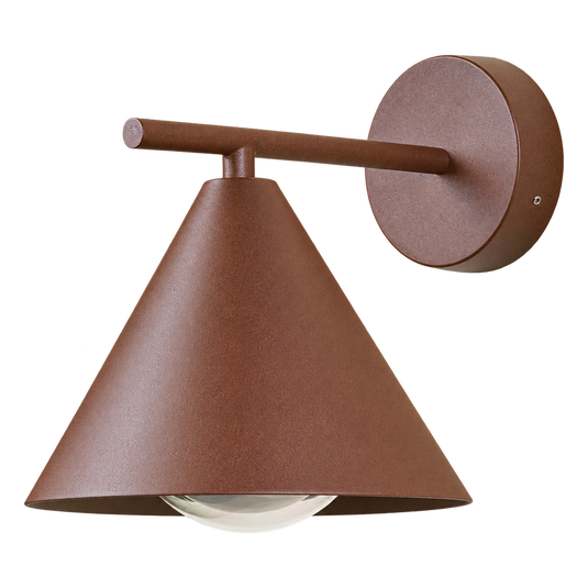 Corten Railroad 2 Exterior Wall Light with Arm — transparent background