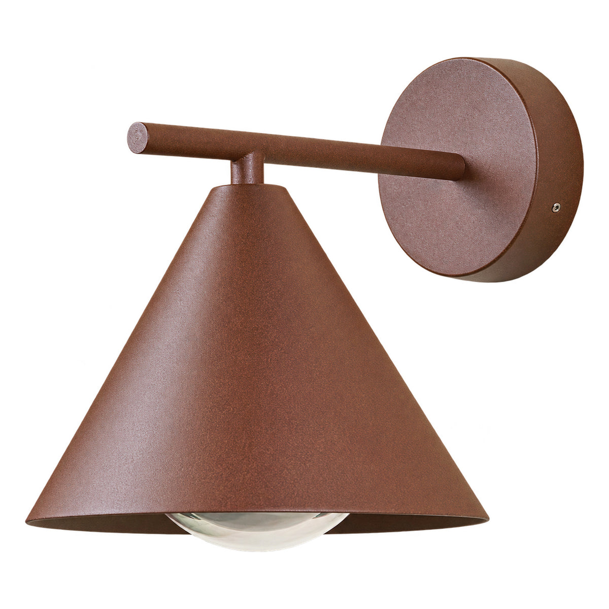 Corten Railroad 2 Exterior Wall Light with Arm — white background