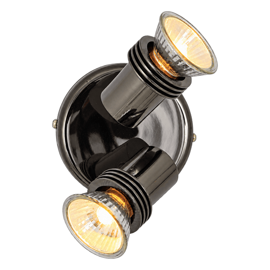 Gun Metal 2-Light GU10 Spotlight - IP20 — transparent background