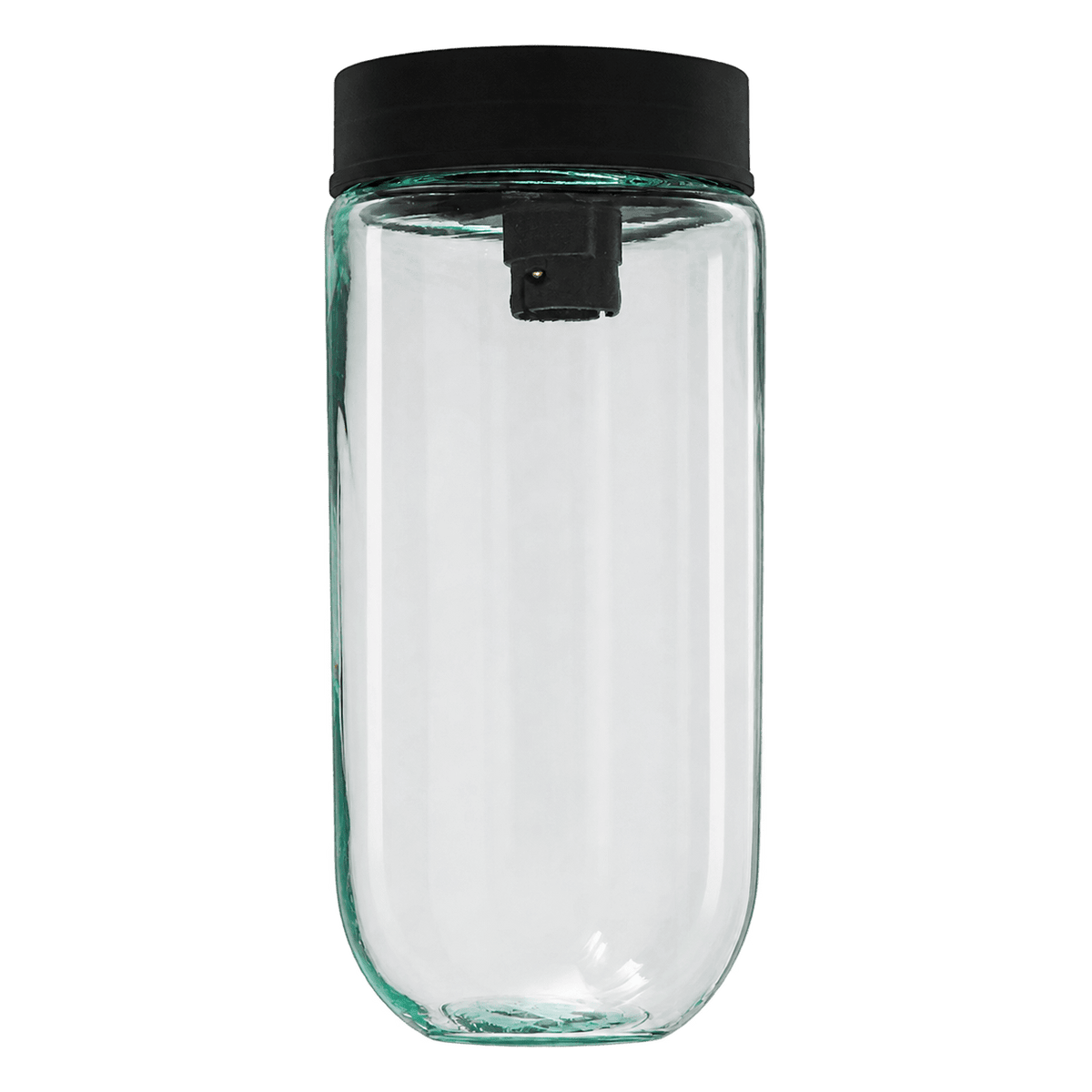 Black Watertight B22 Jam Jar Ceiling Light - IP44 — transparent background