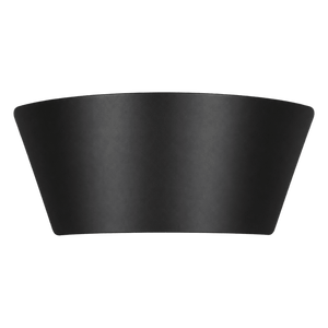 BOHO up-and-down LED wall light, matt black, transparent background