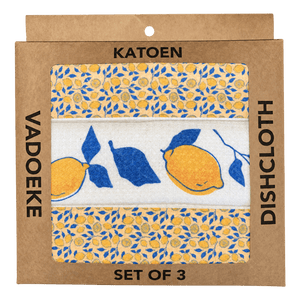 Dishcloth Box (Set 3) - Hand Drawn Lemon on a transparent background