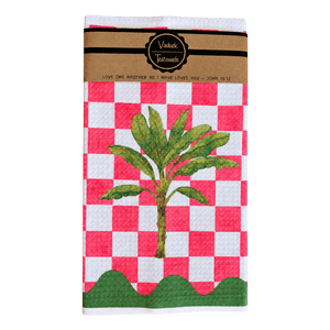 Single Printed Dishcloth - Banana Tree on a transparent background