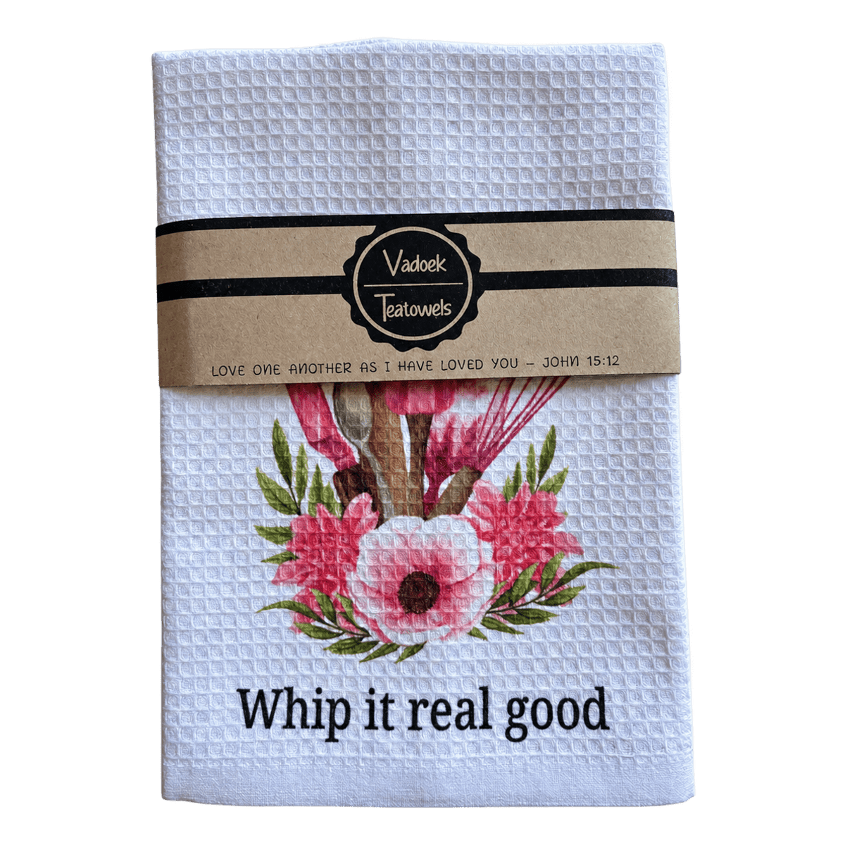 Single Printed Dishcloth - Whip It Real Good on a transparent background