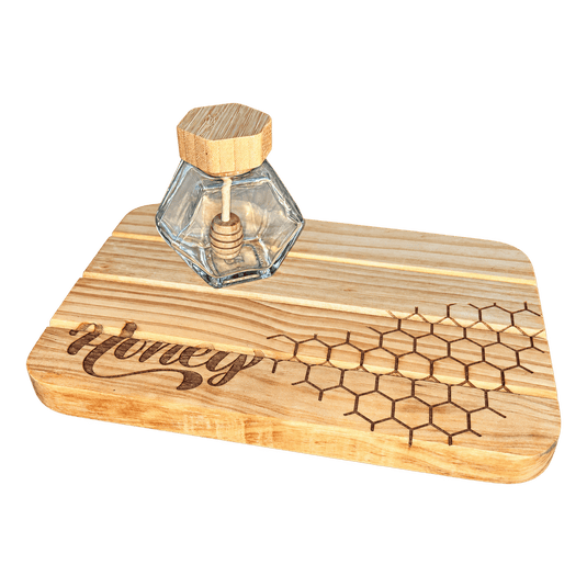 Four Plank Small Platter - Honey on a transparent background