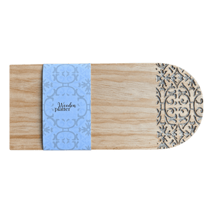 Platter Tray - Vintage Scroll Pattern on a transparent background