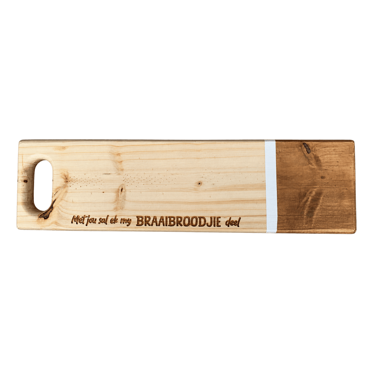 Wooden Steak Board - Braaibroodjie on a transparent background
