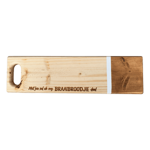 Wooden Steak Board - Braaibroodjie on a transparent background