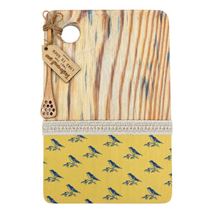 Snack Platter - Yellow Birds Honey Spoon on a white background