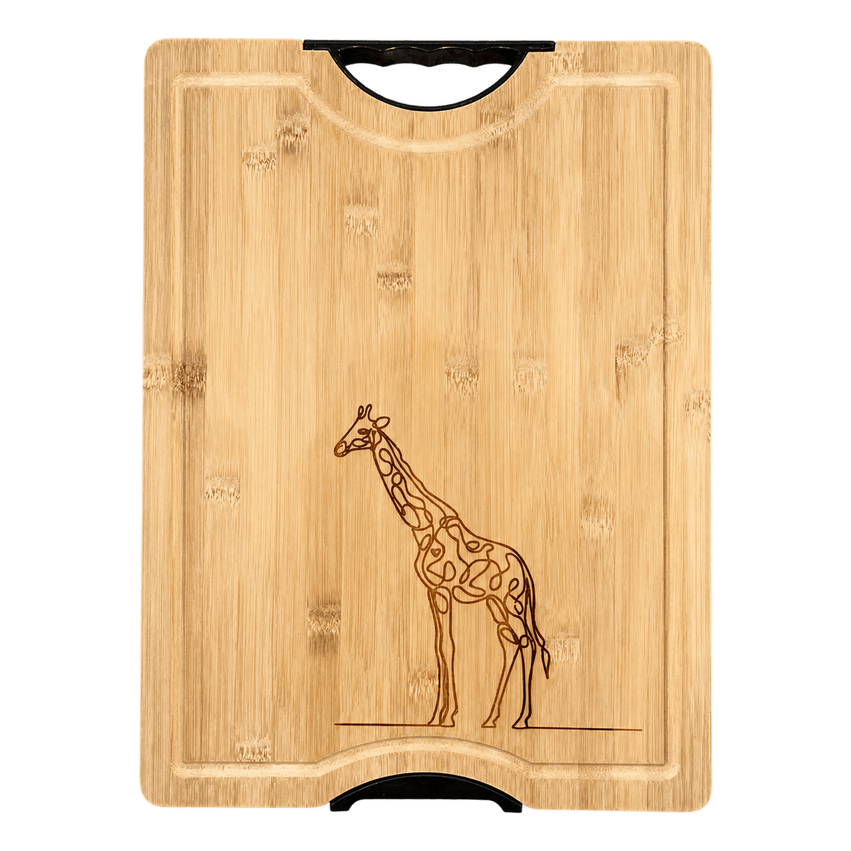 Bamboo Cutting Board - Giraffe on a transparent background