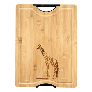 Bamboo Cutting Board - Giraffe on a transparent background