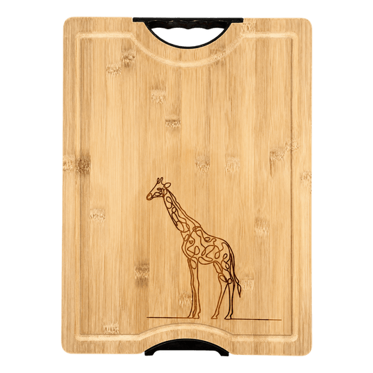Bamboo Cutting Board - Giraffe on a transparent background