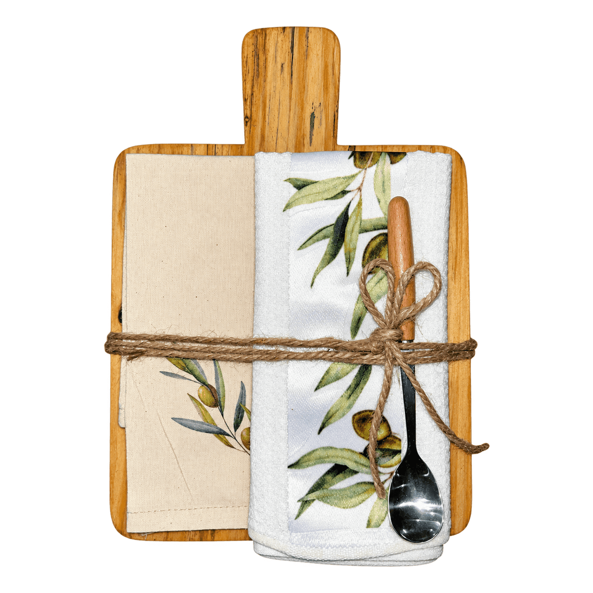 Wooden Dishcloth Platter - Olive on a transparent background