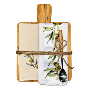 Wooden Dishcloth Platter - Olive on a transparent background