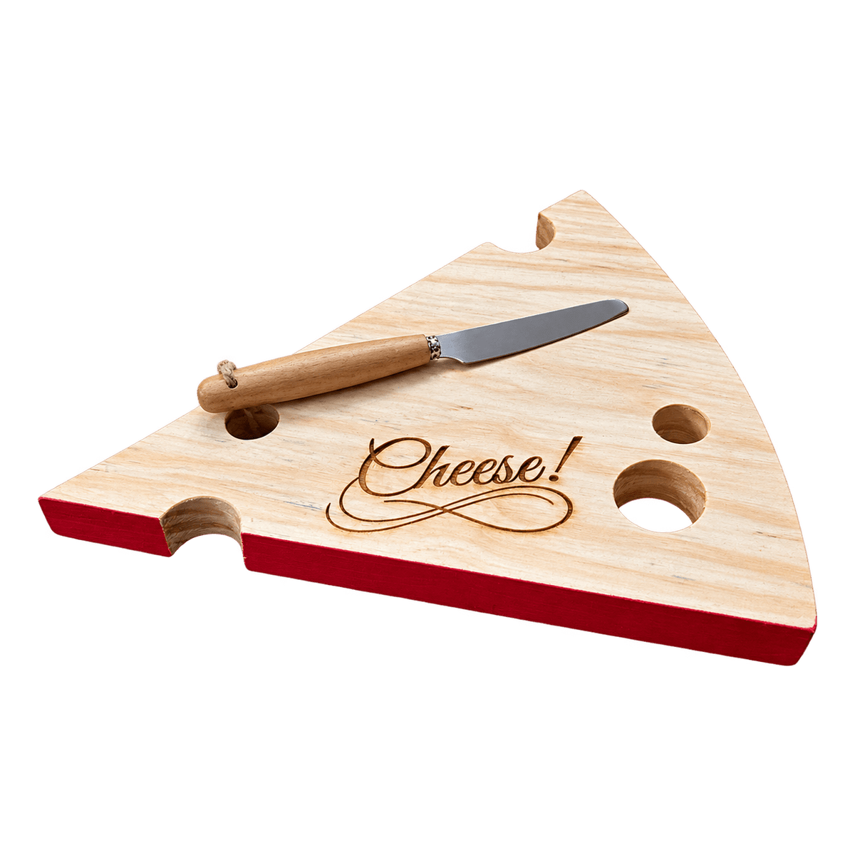 Wooden Cheese Platter - Wedge Cheese on a transparent background