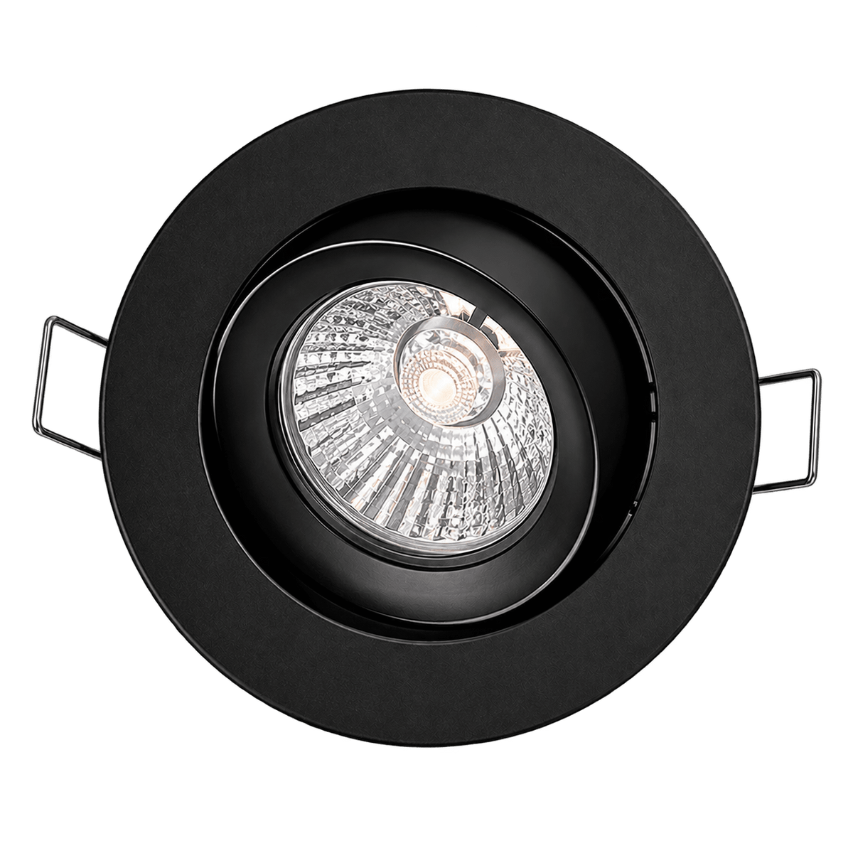 Black Outdoor GU10 Downlight Holder — transparent background