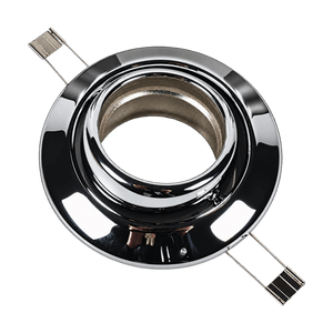Eyeball Tilt Downlight Holder - Chrome on transparent background