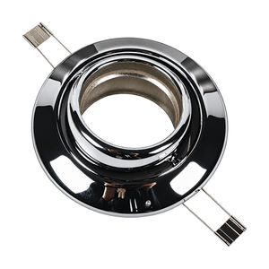 Eyeball Tilt Downlight Holder - Chrome on white background