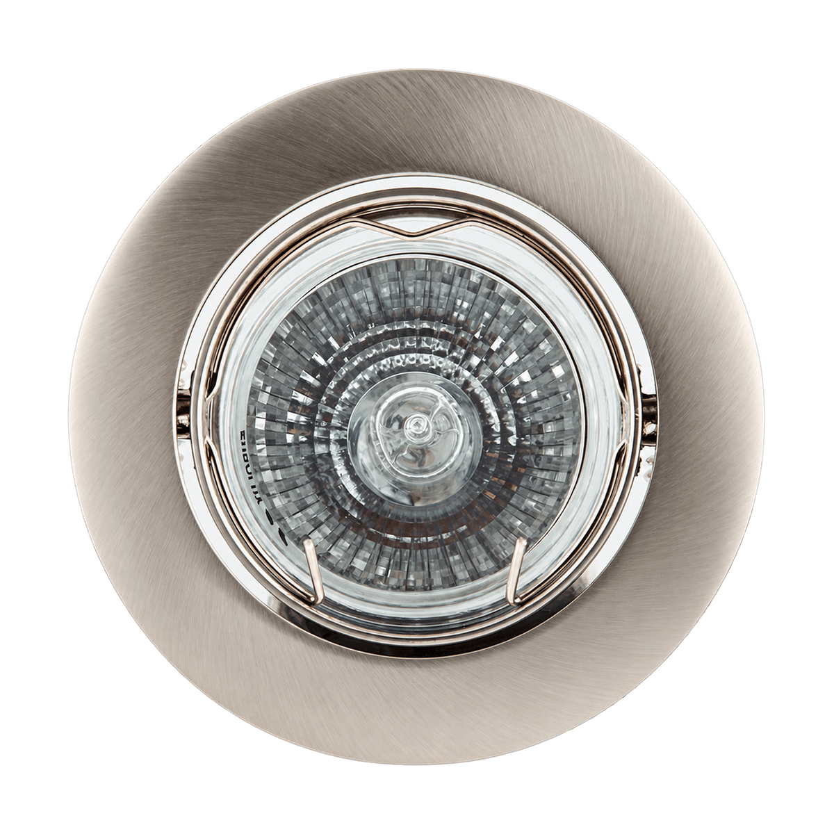 Tilt Metal Clip Downlight Holder - Satin Chrome on transparent background