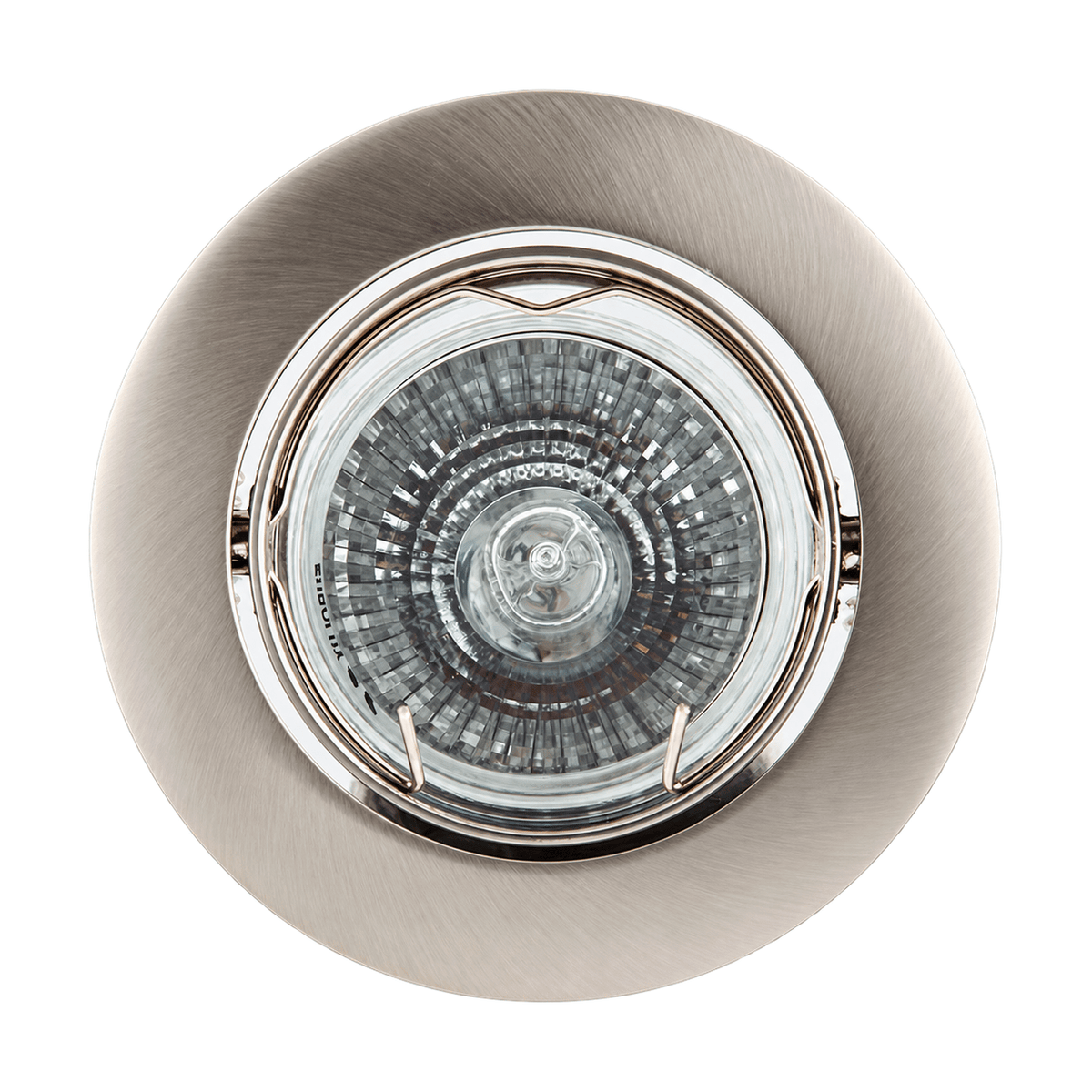 Tilt Metal Clip Downlight Holder - Satin Chrome on white background