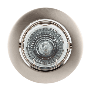 Tilt Metal Clip Downlight Holder - Satin Chrome on white background