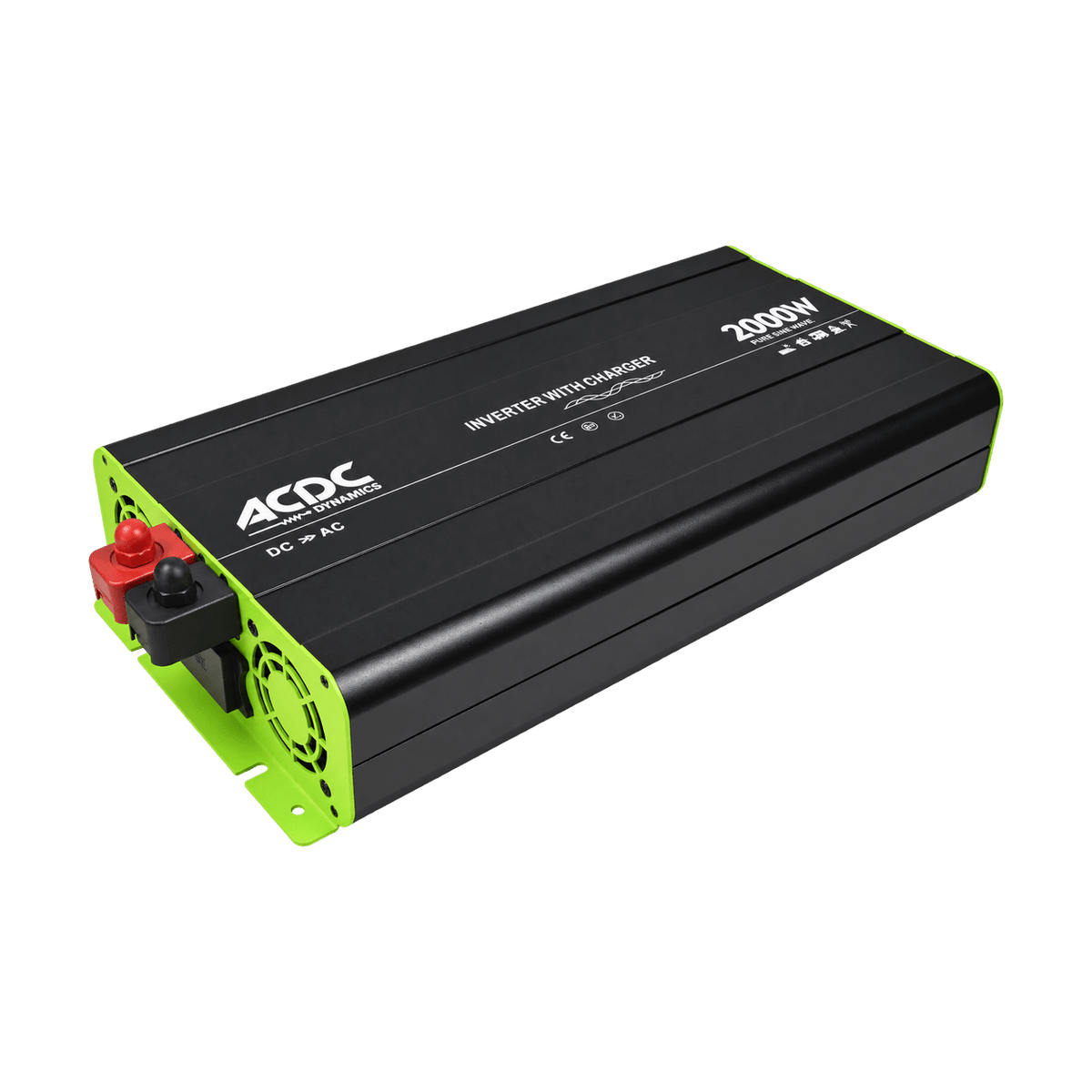 2000W Pure Sine Wave Inverter & Charger - 24VDC product image on transparent background