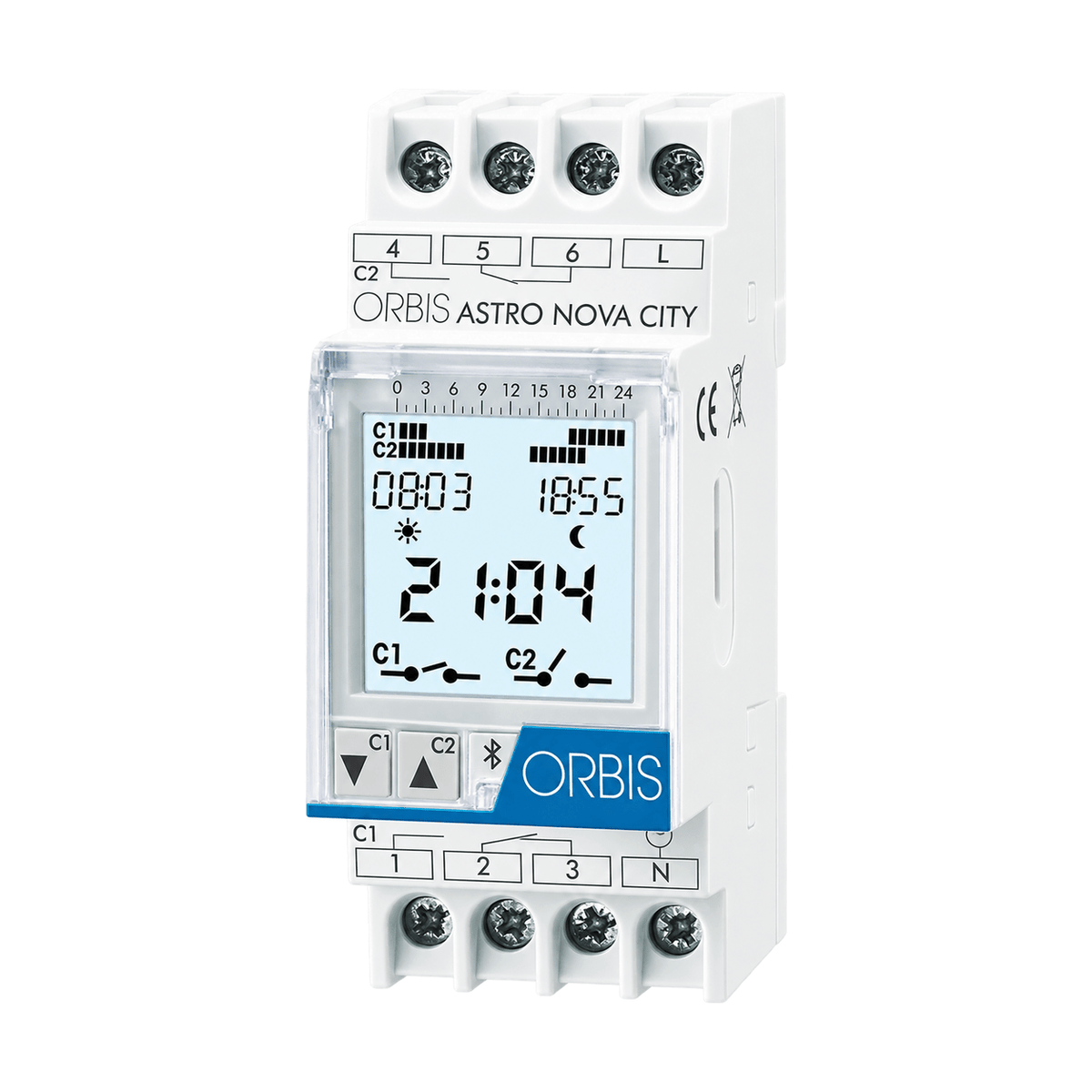 Orbis Astro Nova - Din Rail Astronomical Timer product image on white background