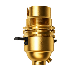Switched Brass Lamp Holder - B22 Bayonet product image on transparent background
