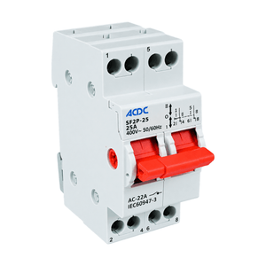 2 Pole 40A DIN Changeover Switch product image on white background