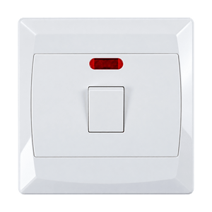 White 45A Double Pole Isolator - 4x4 product image on transparent background