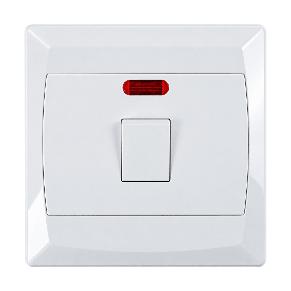 White 45A Double Pole Isolator - 4x4 product image on white background