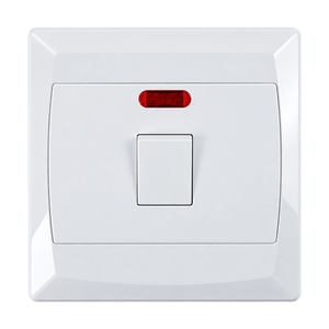 White 45A Double Pole Isolator - 4x4 product image on white background