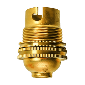 Brass Lamp Holder - B22 Bayonet product image on transparent background
