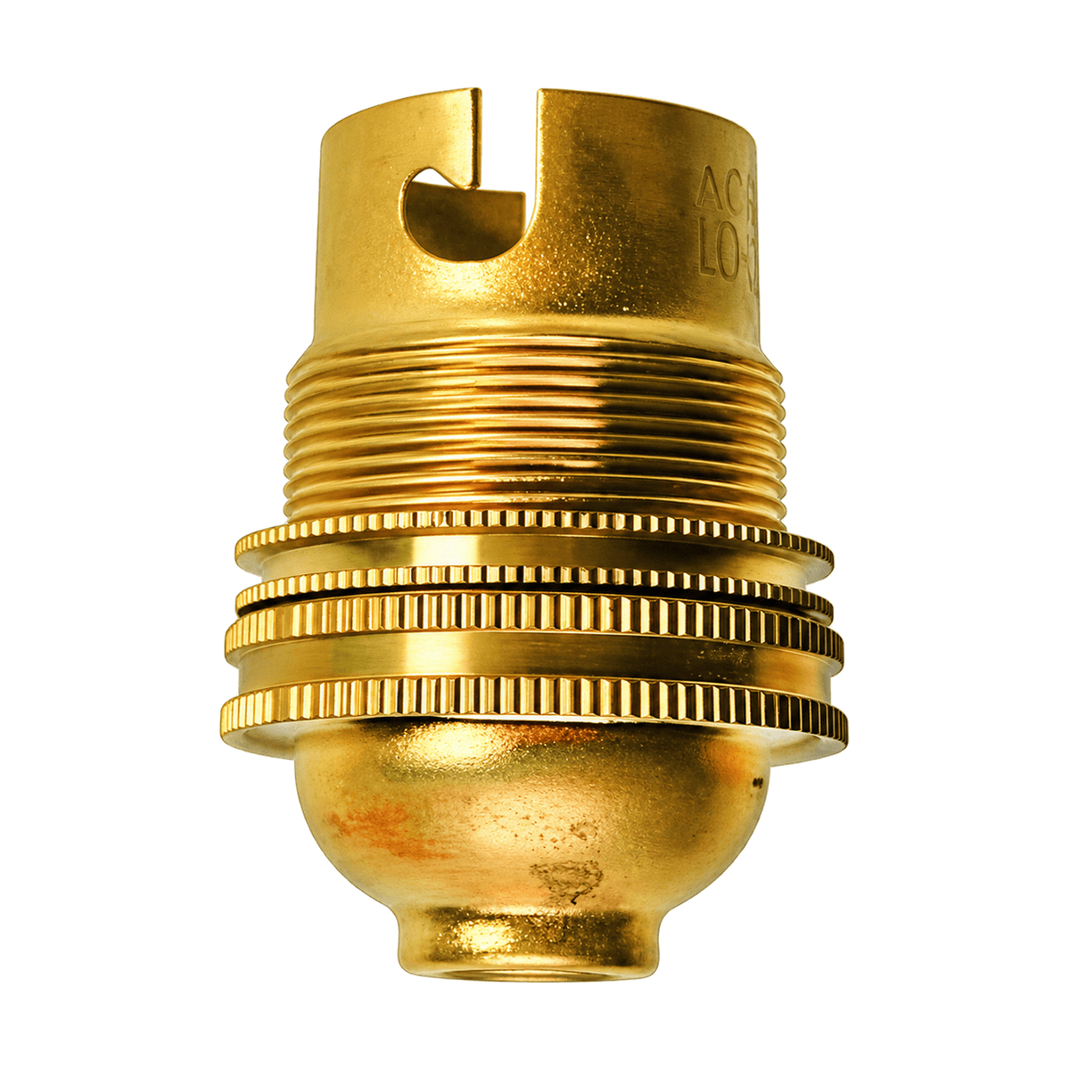 Brass Lamp Holder - B22 Bayonet product image on white background