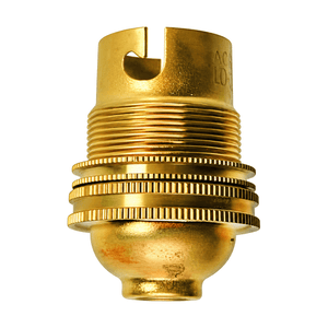 Brass Lamp Holder - B22 Bayonet product image on white background