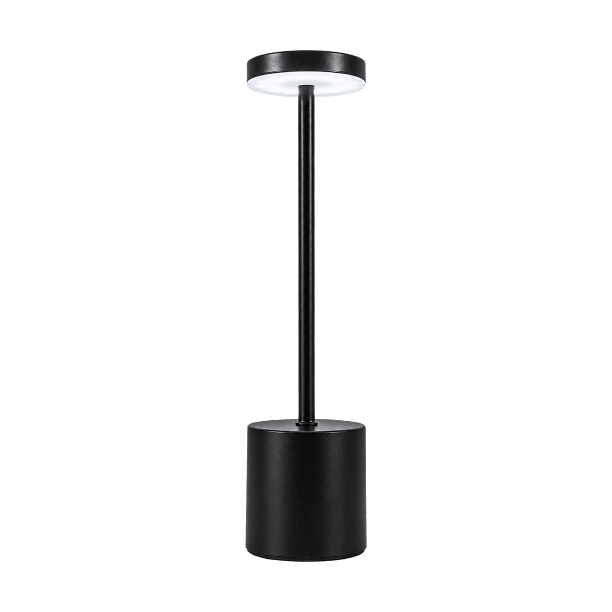 Vogue Black Rechargeable Table Lamp product image on transparent background