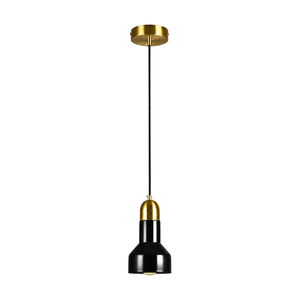 Retro Y Black Marble & Gold Pendant product image on white background